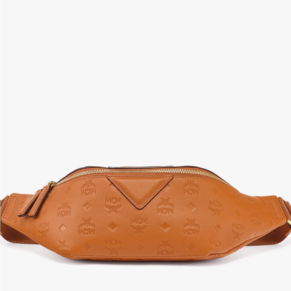 MCM Fursten Belt Bag in Embossed Monogram Leather
